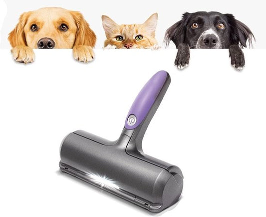 Fur Daddy Deluxe mit wiederaufladbarem Akku – Tierhaarentferner für Kleidung – wiederverwendbare Fusselrolle zum mühelosen Entfernen von Katzen- und Hundehaaren – selbstreinigende Fusselbürste