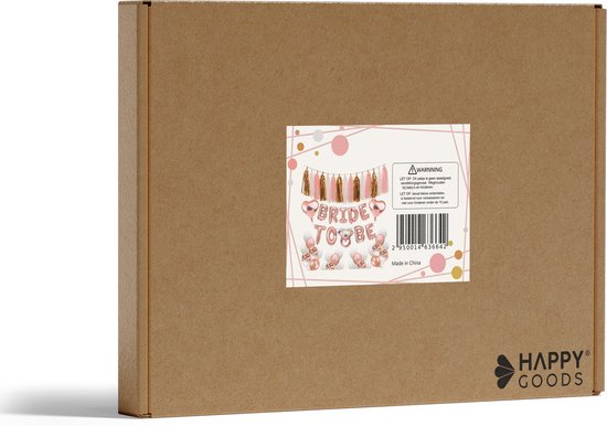 Happy Goods Bride to Be Dekorationen - Luftballons & Zubehör - 32 Stück - Bachelorette Party Woman - Team Bride - Bachelorette Party - Slingers
