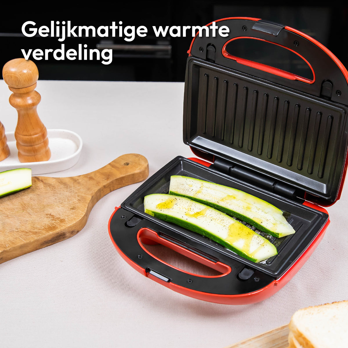 Gadgy Toasti-Gerät - Waffeleisen - Grillgerät - 3 in 1 - austauschbare Platten - Toasti-Eisen - 800 Watt