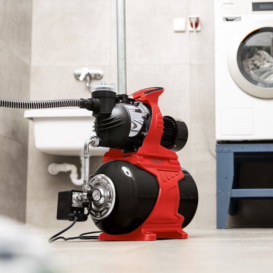 Haushaltswasserpumpe – Scheppach – HWW1400c – 1300 W – 6000 l/h – 4,8 bar – Max. Förderhöhe 44 m – 24 l Tankinhalt