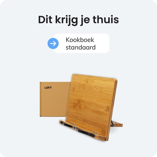 Kochbuch- und Tablettenständer - Verstellbar mit Klemmen - Bücher - Stütze - Ständer - Gestell - Halter - Buch - Stützen - Metall - Holz - Bambus - Lesen - Gestell - Luft