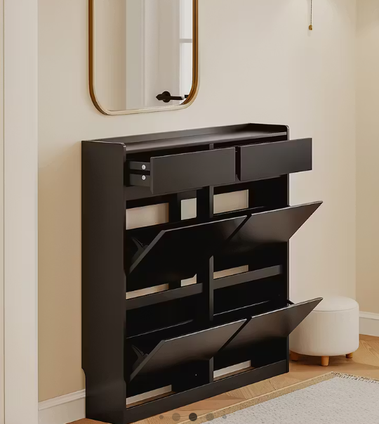 SoBuy Schuhschrank FSR169-SCH – Schlanke Ausführung – 19 x 98 x 95 cm – Schwarz