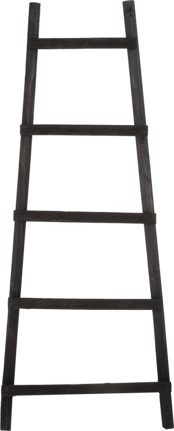 House of Seasons Leitergestell - L29 x B49 x H119 cm - Pappelholz - Schwarz