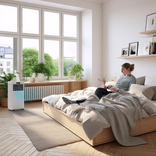Auronic - Mobile 3-in-1 Klimaanlage - 7.000 BTU mit 2 Fensterabdichtungskits - kühlt bis zu 20 m² - Weiß