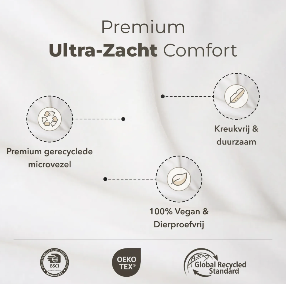 Sjumo Silky Smooth Bettbezug - Fresh White - 140 x 220 cm