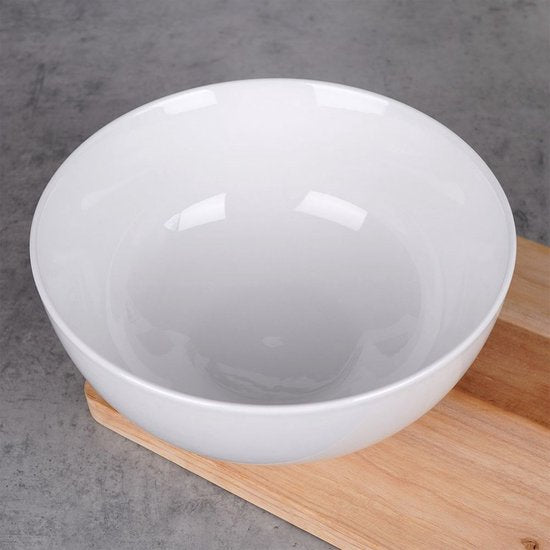 Schale aus weißem Porzellan, 20 cm, 1,6 l – Obstschale – Servierplatte – kleine Schale