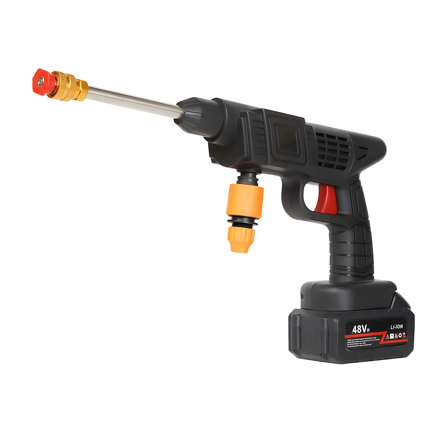 Kabelloser Hochdruckreiniger – 1500 W – Lithium-Akku – 5 Meter Wasserschlauch – Für Auto, Terrasse und Garten