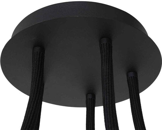 Deckenleuchte Turound 3376ZW Schwarz – dreh- und neigbar, aus Glas und Metall, Ø 91,5 cm, Steinhauer