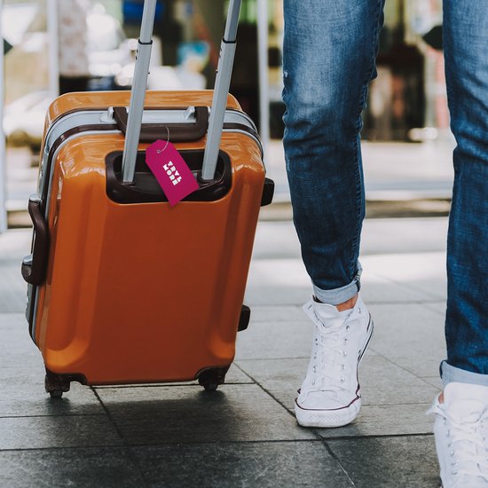 TRVLMORE Gepäckanhänger - Leder - Für Koffer und Taschen - 7 Stück - Verschiedene Farben