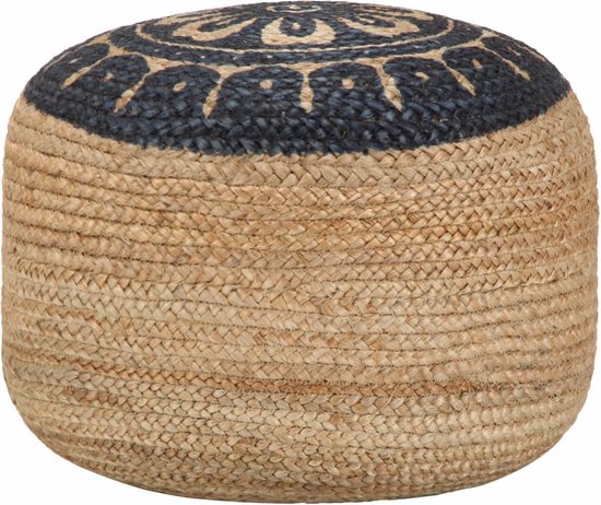 vidaXL – Sitzkissen – handgefertigt – 45 x 30 cm – Jute – blau