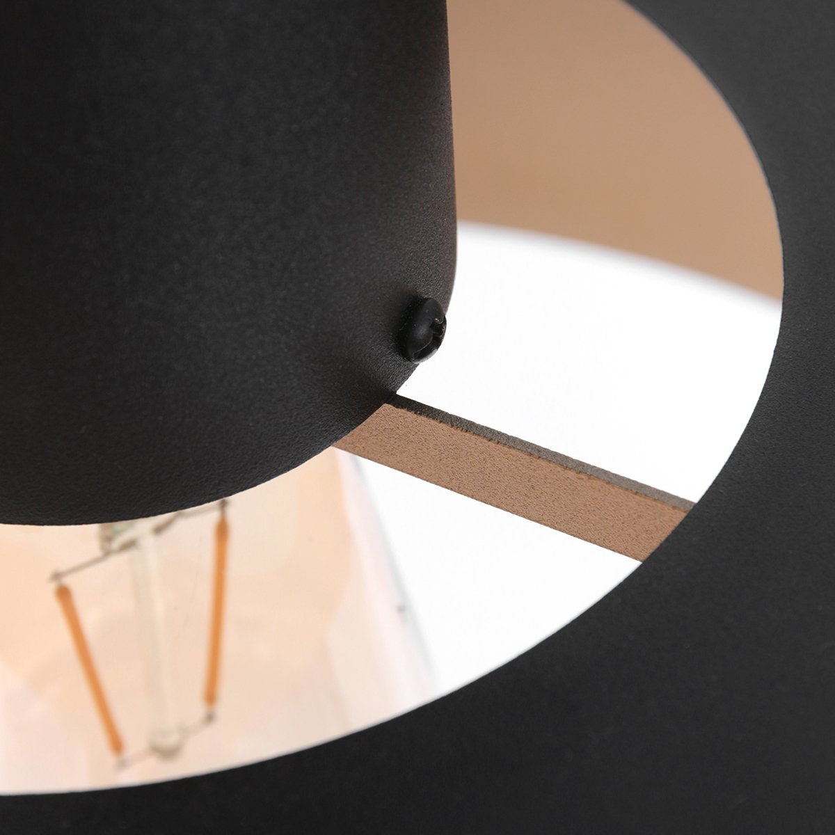 Anne Lighting Hängeleuchte Flinter - Ø50 cm - Metall - E27 - Schwarz