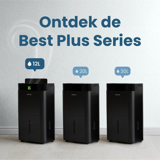 Auronic Luftentfeuchter und Luftreiniger - Better Plus Serie - Entfeuchtet 12L pro Tag - 5L Wassertank - Schlafzimmer, Badezimmer, Wohnzimmer und Büro - Feuchtigkeitsfresser für den Haushalt - Schwarz