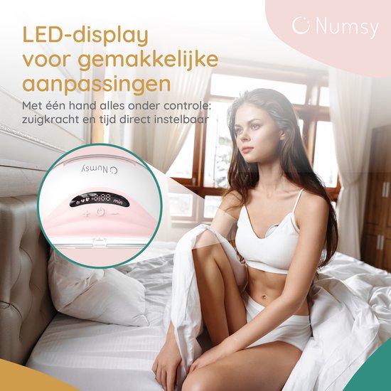 Numsy Elektrische kabellose Milchpumpe (einseitig) – Freihändig – BPA-frei – Einseitig
