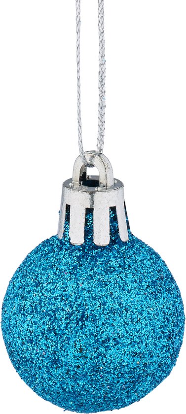 Weihnachtskugeln Set 96 Stück - Kunststoff - 3 cm - matt - glänzend - glitzernd - petrol