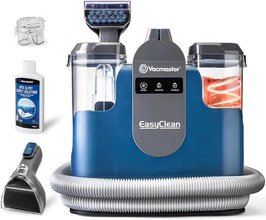 Vacmaster Easyclean Thermo – Beheizbarer Teppichreiniger – Fleckenentferner, bis zu 50 °C beheizbar – Reinigungsgerät mit Heizfunktion – Möbelreiniger 1200 W – Polsterreiniger mit Reinigungsmittel