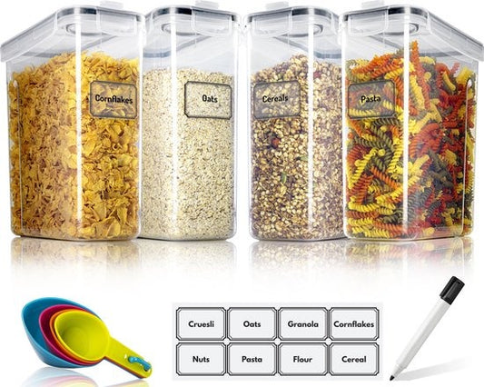 TNM Luxury Stock Kanister - luftdicht - Satz (4x2.5L) - Schwarz