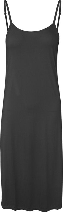 Damen Unterkleid - Nachtkleid - Schlafkleid - Antistatisch - Schwarz - Mikrofaser - Lang (120CM) - Größe L/XL