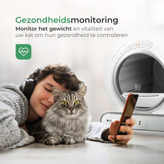 Little Big Bird - Selbstreinigende Katzentoilette - XXL - 3. Generation - Inklusive App - Weiß