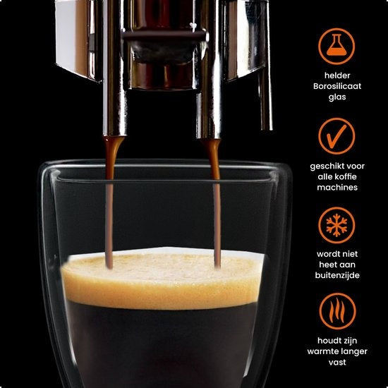 Goliving Dubbelwandige Koffieglazen - koffiekopjes - Kopjes - Glazen - Theeglazen - Latte Macchiato - Cappuccino - Set Van 6