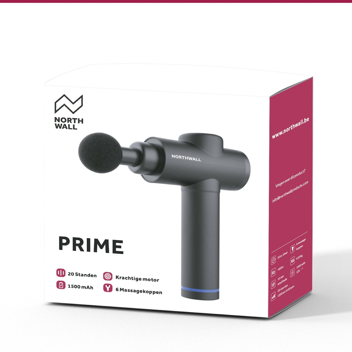 Northgun Prime mit Wärmemassagekopf - 30 Stufen - Schwarz