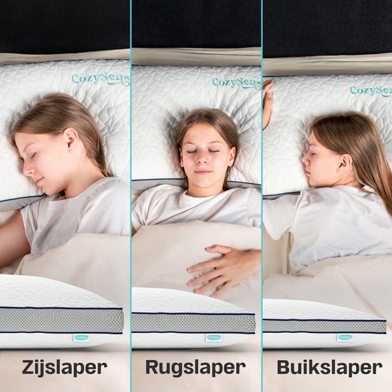 CozySense® Kinderkopfkissen - Kinderkopfkissen - Kleinkind-Kopfkissen - zerkleinerter Memory-Schaum + Mikrofasern - kühlende Technologie - füllbar - inkl. Extra 100g Schaumstoff - 40x55 cm - Kinder 2-12 Jahre alt