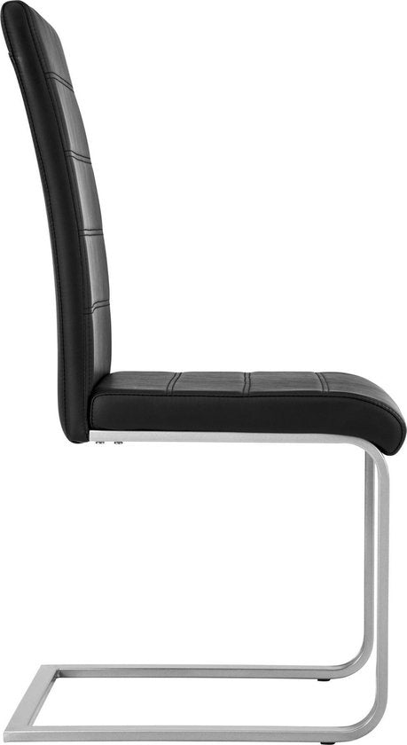 Tectake 2er-Set Esszimmerstühle - Schwarz