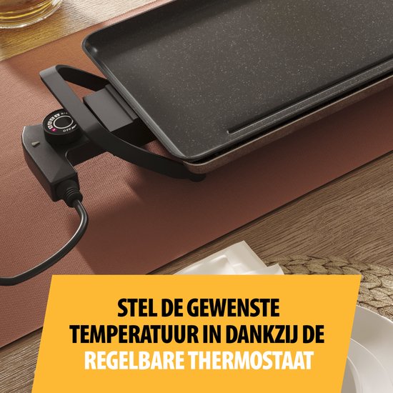 Tristar Backblech – BP-2669 – 1800 W – Gourmet, Grillplatte XL 90 x 23 cm – 8–10 Personen
