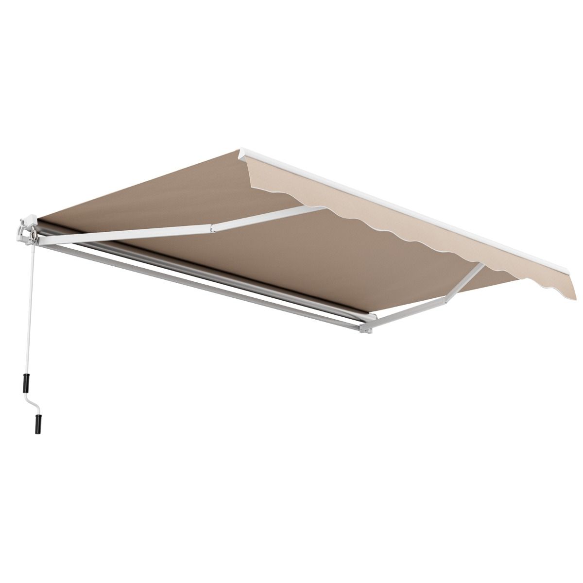 Coast ausziehbare Terrassenmarkise – manuelle Kurbel – Aluminiumrahmen – beige 4 x 2,5 m