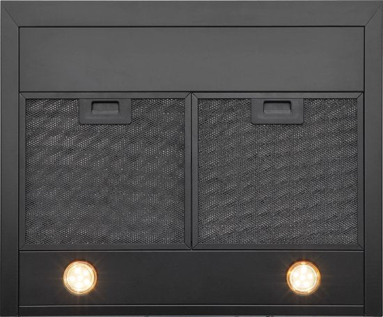 Inventum AKO6015ZWA Unterbau-Dunstabzugshaube 60 cm – Absaugleistung 350 m³/h – Geeignet für große Küchen – 3 Leistungsstufen – LED-Spots – Abluft und Umluft – Schwarz