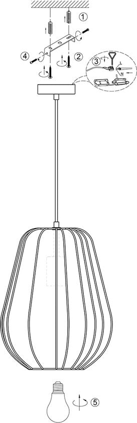 Anne Lighting - Hängeleuchte - Zobel - Creme - Stoff - Ø 27cm - E27 - 4124CR