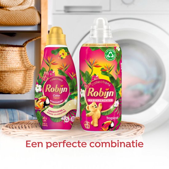Robijn Klein & Krachtig Waschmittel Color Tropical für 19 Waschgänge – 665 ml