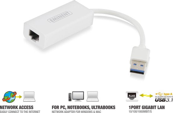 Eminent Gigabit USB 3.0-Netzwerkadapter