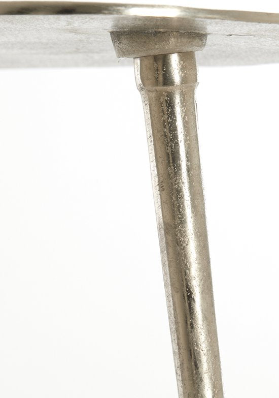 Light & Living Beistelltisch „Linos“ aus Bio-Holz, 67 x 49 cm – Nickel
