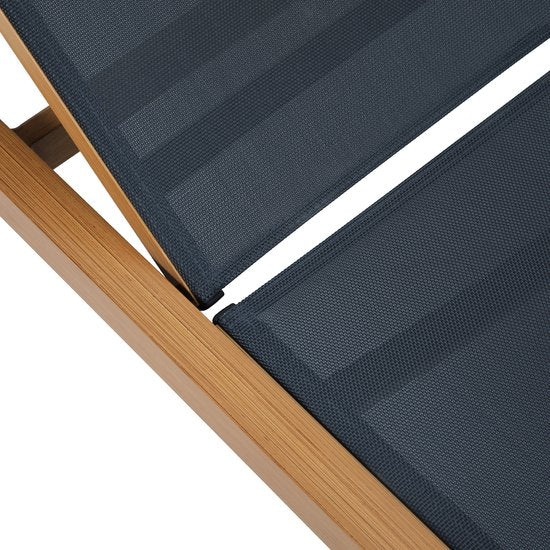 AXI Logan Liegestuhl Holzoptik/Anthrazit – Pulverbeschichteter Aluminiumrahmen – Rückenlehne mit 5 Verstellpositionen – Liegefläche aus Textileen – 193 x 70 cm