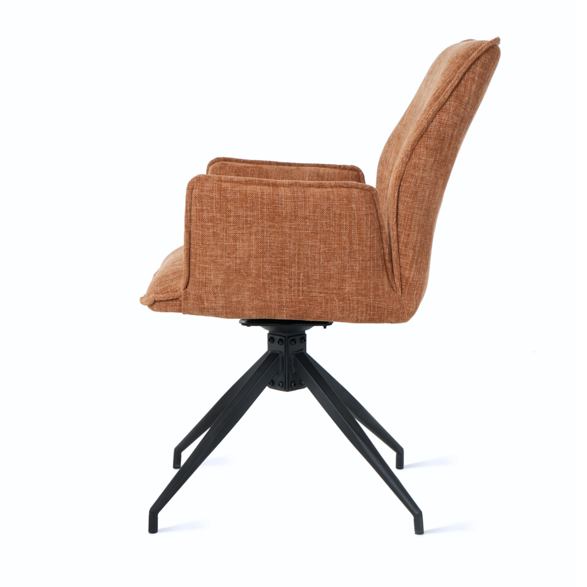 Multifurn - Esszimmerstühle - 2er Set - Drehbar - 57 x 63 x 90 cm - Cognac/Braun