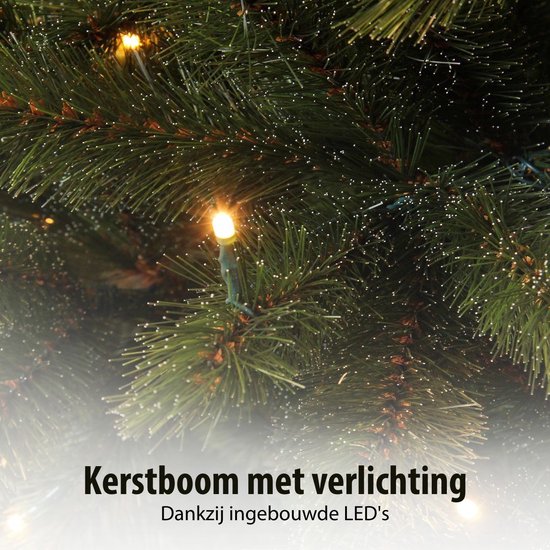 Triumph Tree Bristlecone Kunstbaum – Weihnachtsbaum mit 144 warmweißen LED-Lichtern – Weihnachtsdekoration für den Innenbereich – Klappkonstruktion für schnellen Aufbau – H 155 x Ø 99 cm – Grün