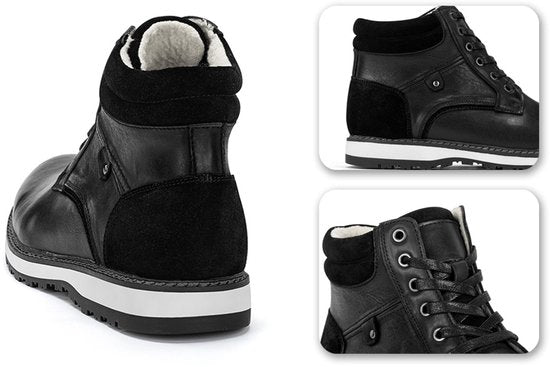 Milanoro - Elegante Herren-Turnschuhe aus Leder - Schwarz - Größe 43