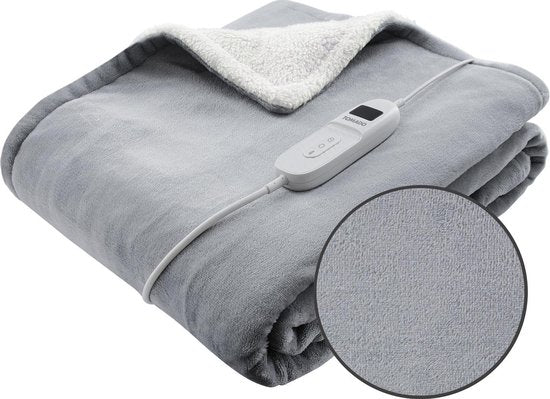 Tomado TEB1802G - Elektrische Heizdecke - Wickeldecke - superweiches Fleece - 180 x 130 cm