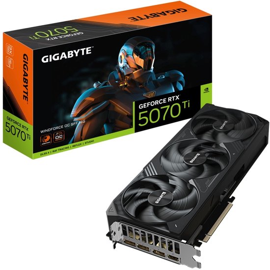 GIGABYTE GeForce RTX 5070 Ti WINDFORCE OC SFF – Grafikkarte – 16 GB – GDDR7 – PCIe 5.0 – 1x HDMI 2.1 – 3x DisplayPort 2.1