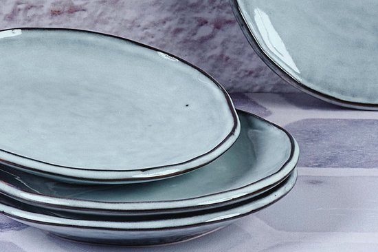 Service Les Essentiels CLOUD - 18 Stück - Sturmgrau