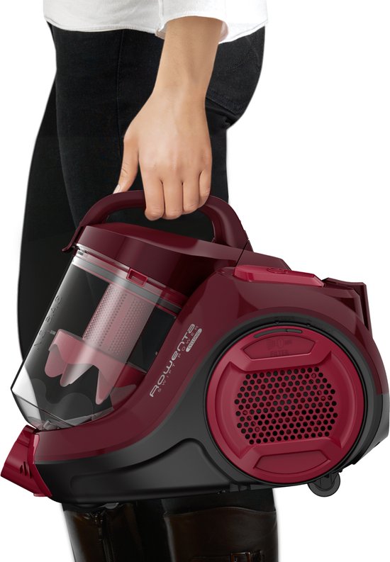 Rowenta Swift Power Cyclonic – Kompakter beutelloser Staubsauger – 900 W – Bordeauxrot