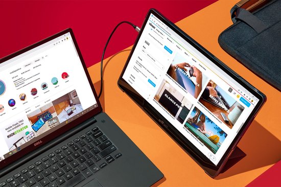 Mobile Pixels – OLED – Glance Plus – 15,6-Zoll-Laptop-Monitor mit Klapphülle