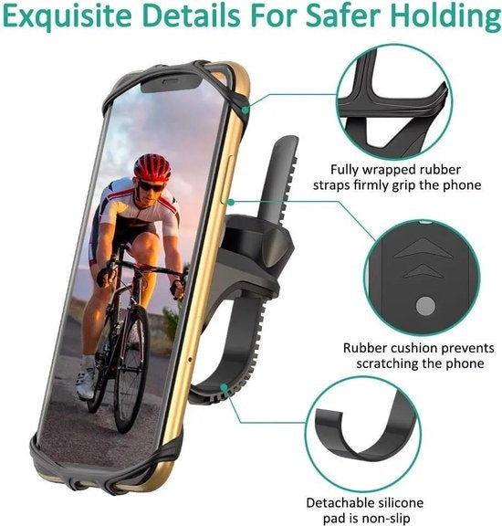 GarpexÂ® Handyhalterung Fahrrad - Handyhalterung Motorrad - Smartphone-Halterung Fahrrad - Mountainbike - Motorrad - Universal Handyhalterung