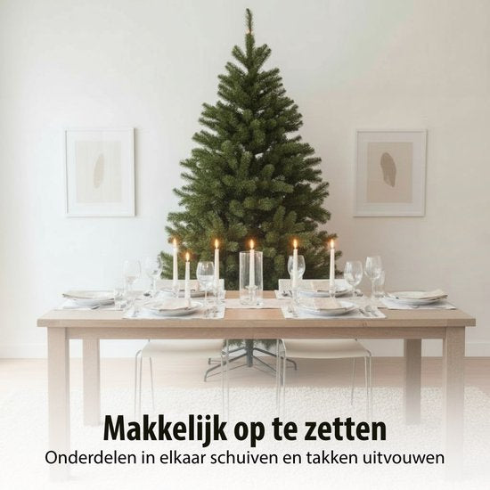 Triumph Tree Bristlecone Kunstweihnachtsbaum – Kunstbaum mit natürlicher Optik – Weihnachtsdekoration für den Innenbereich – PVC-Hardneedle-Ausführung – H 260 x Ø 163 cm – Grün