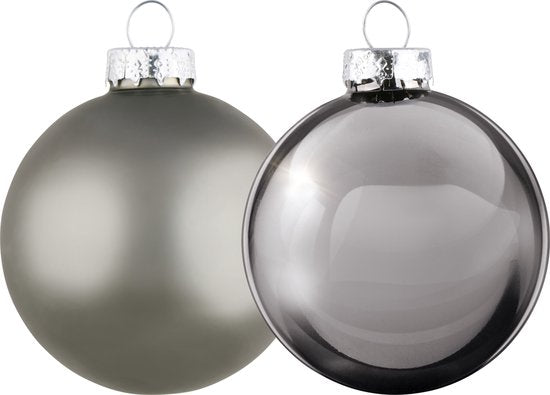 Arti Casa Weihnachtskugeln Silber - Weihnachtskugel Set Glas 6 Stück - Weihnachtsschmuck für Innen - Weihnachtsdekoration ∅ 8cm