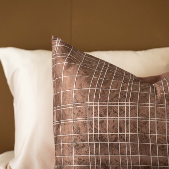 Kayori Sunai Bettbezug Baumwolle Satin - 240x200-220 + 2 Kissenbezüge - Lits-jumeaux - Weich, atmungsaktiv & feuchtigkeitsregulierend - Karamell
