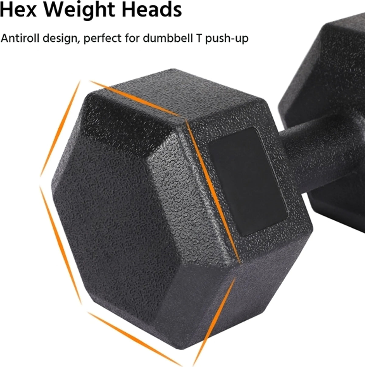 Yaheetech Hanteln 7,5 kg Set von 2 - Features hexagonal Anti-Roll-Design und ergonomische Griff und Bodenschutz PVC-Beschichtung - für Krafttraining und Cardio - Schwarz Gusseisen Beton und PVC - 31 x 14,6 x 14,6 cm