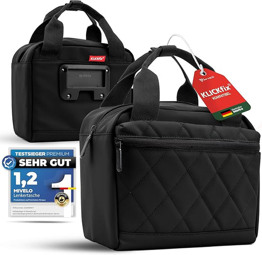 MIVELO - Lenkertasche - Wasserabweisend & Klickfix-kompatibel - 7 Liter - Schwarz