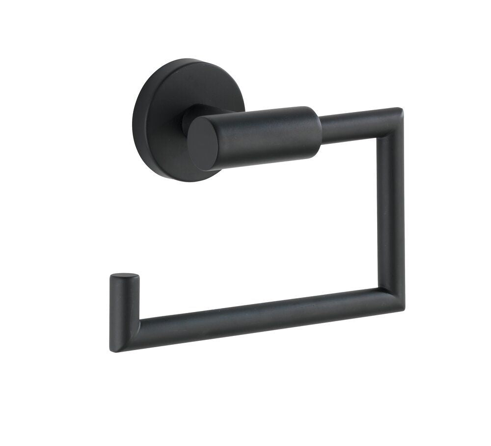 WENKO Bosio Black Toilettenpapierhalter, mattschwarz – Edelstahl – Wandmontage