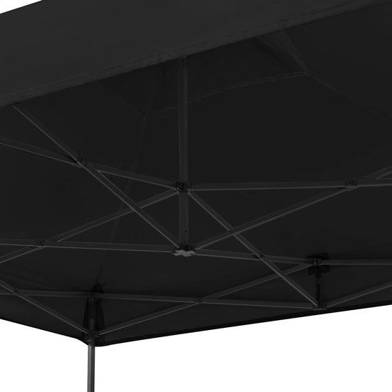 VONROC Partyzelt - 3x3 m - Premium easy-up Partyzelt - Modulares Design - Faltbar - Wasserdicht - Stahlrahmen - 50+ UV Schutz - Inklusive Aufbewahrungstasche - Schwarz